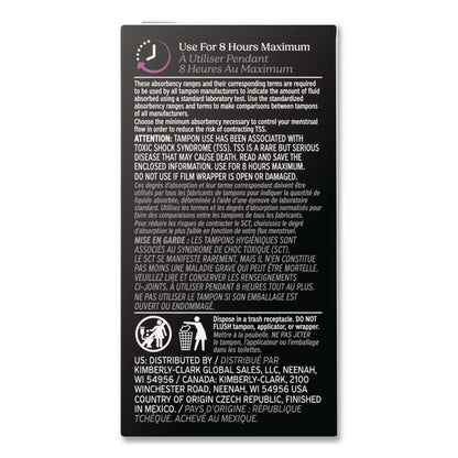 U by Kotex Click Compact Tampons, Super Absorbency, 16/Pack, 8 Packs/Carton