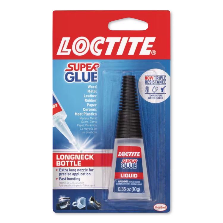 Longneck Bottle Super Glue, 0.18 oz, Dries Clear