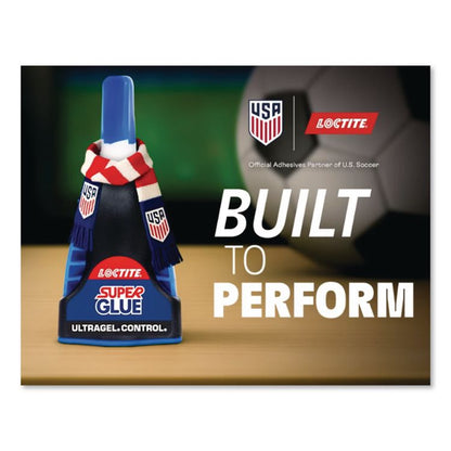 Ultra Gel Control Super Glue, 0.14 oz, Dries Clear