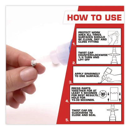 Professional Super Glue, 0.99 oz, Dries Clear
