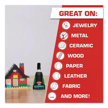Extra Time Control Super Glue, 0.14 oz, Dries Clear