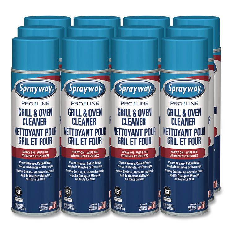 Grill and Oven Cleaner, 18 oz Aerosol Spray, 12/Carton