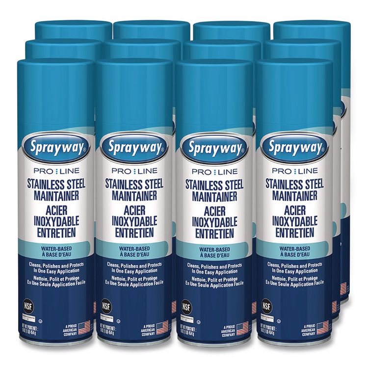 Stainless Steel Maintainer, 16 oz Aerosol Spray, 12/Carton