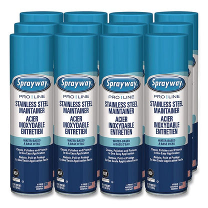 Stainless Steel Maintainer, 16 oz Aerosol Spray, 12/Carton