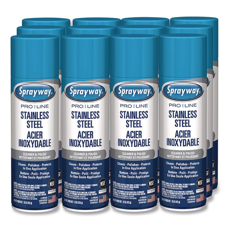 Stainless Steel Polish and Cleaner, 15 oz Aerosol Spray
