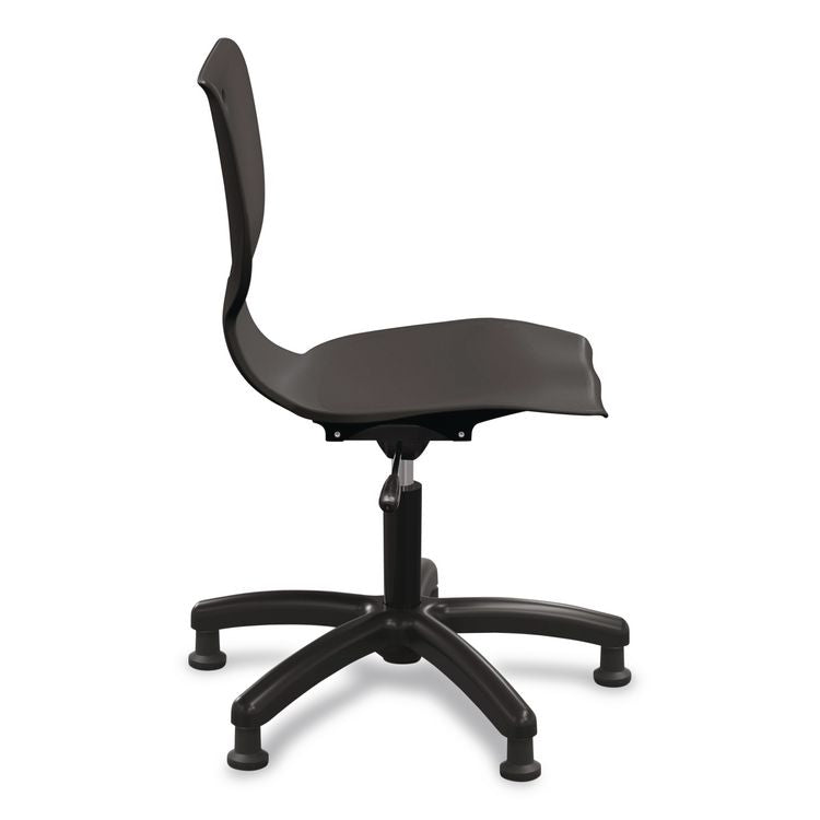 Hierarchy Five-Star Chair, Supports Up to 250 lbs, 21.68" Seat Height, Black Seat, Black Back, Black Base