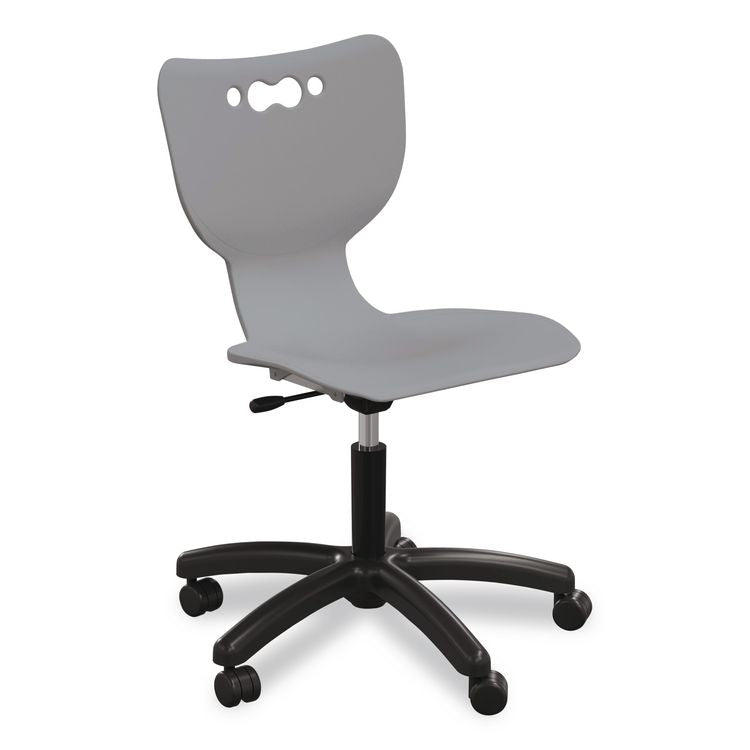 Hierarchy Five-Star Chair, Supports Up to 250 lbs, 21.68" Seat Height, Gray Seat, Gray Back, Black Base