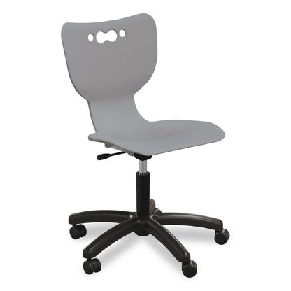 Hierarchy Five-Star Chair, Supports Up to 250 lbs, 21.68" Seat Height, Gray Seat, Gray Back, Black Base