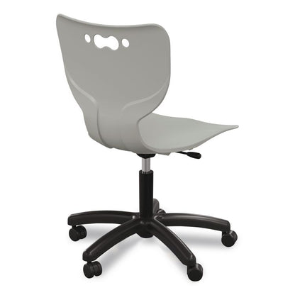 Hierarchy Five-Star Chair, Supports Up to 250 lbs, 21.68" Seat Height, Gray Seat, Gray Back, Black Base