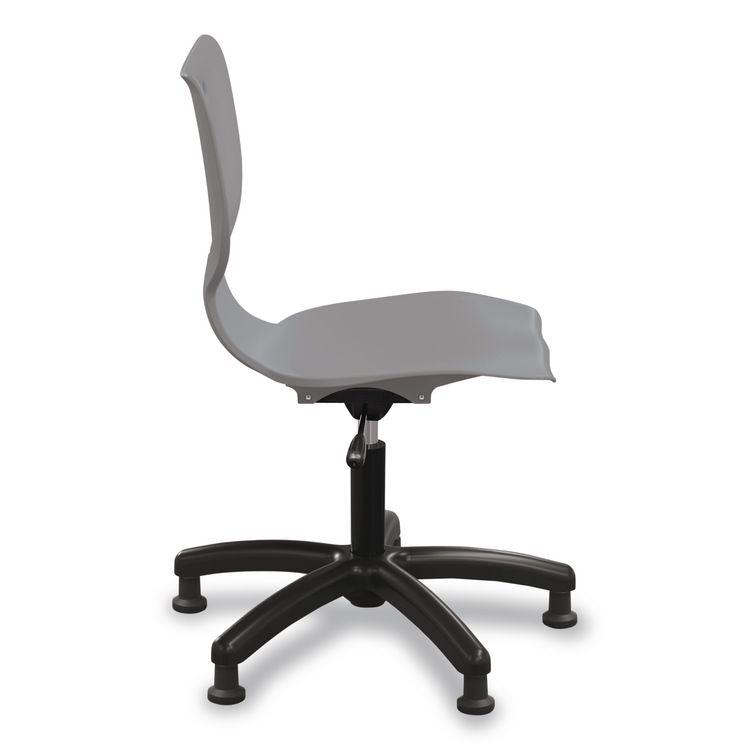 Hierarchy Five-Star Chair, Supports Up to 250 lbs, 21.68" Seat Height, Gray Seat, Gray Back, Black Base