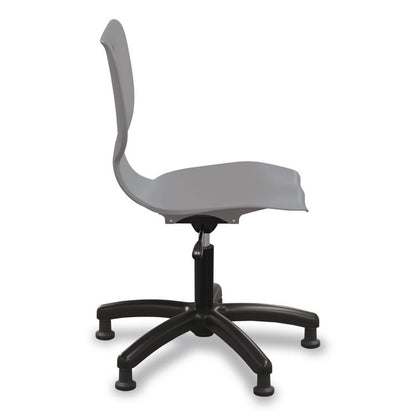Hierarchy Five-Star Chair, Supports Up to 250 lbs, 21.68" Seat Height, Gray Seat, Gray Back, Black Base