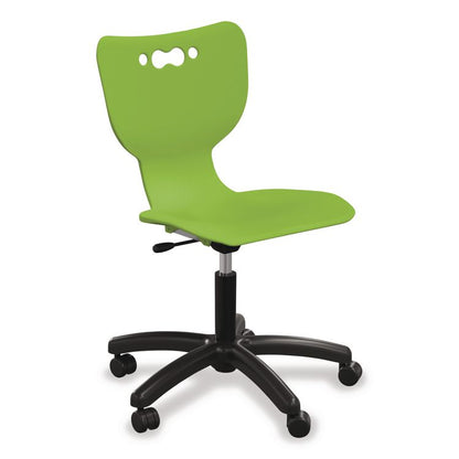 Hierarchy Five-Star Chair, Supports Up to 250 lbs, 21.68" Seat Height, Green Seat, Green Back, Black Base