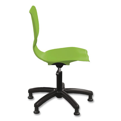 Hierarchy Five-Star Chair, Supports Up to 250 lbs, 21.68" Seat Height, Green Seat, Green Back, Black Base