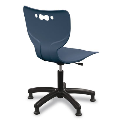Hierarchy Five-Star Chair, Supports Up to 250 lbs, 21.68" Seat Height, Navy Seat, Navy Back, Black Base
