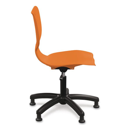 Hierarchy Five-Star Chair, Supports Up to 250 lbs, 21.68" Seat Height, Orange Seat, Orange Back, Black Base