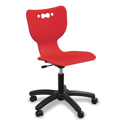 Hierarchy Five-Star Chair, Supports Up to 250 lbs, 21.68" Seat Height, Red Seat, Red Back, Black Base