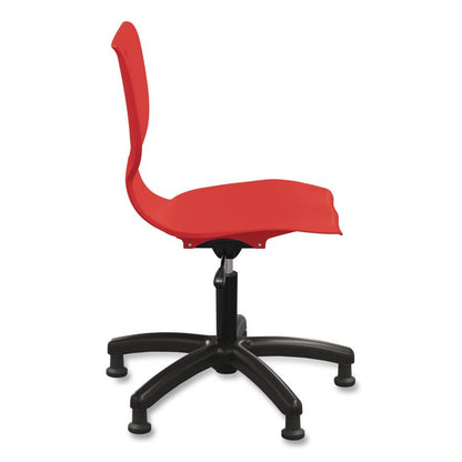 Hierarchy Five-Star Chair, Supports Up to 250 lbs, 21.68" Seat Height, Red Seat, Red Back, Black Base