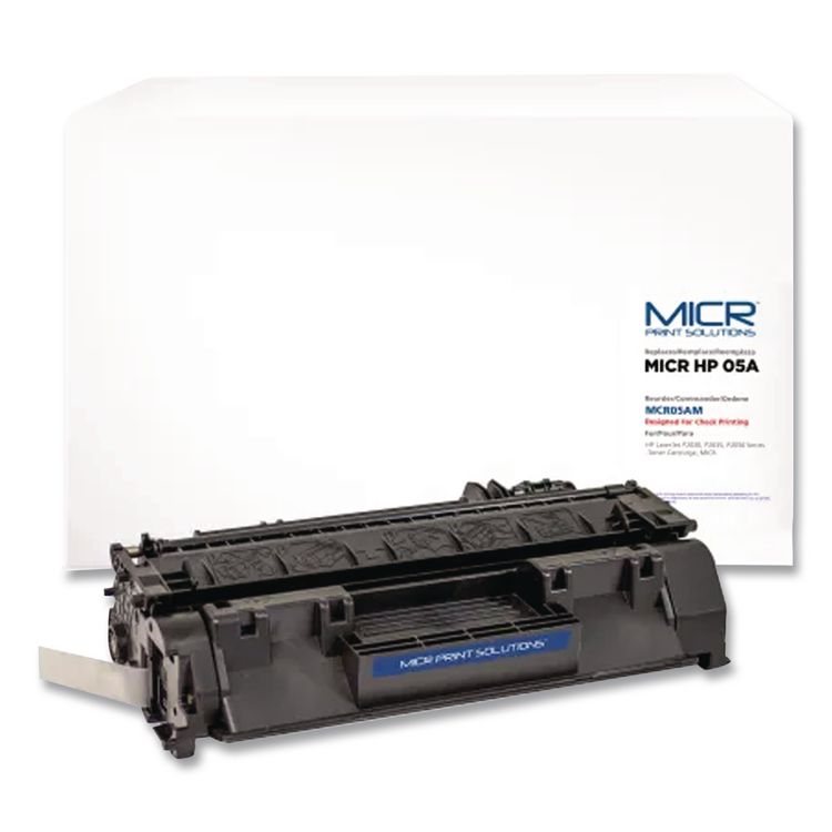 Compatible CE505A(M) (05AM) MICR Toner, 2,300 Page-Yield, Black