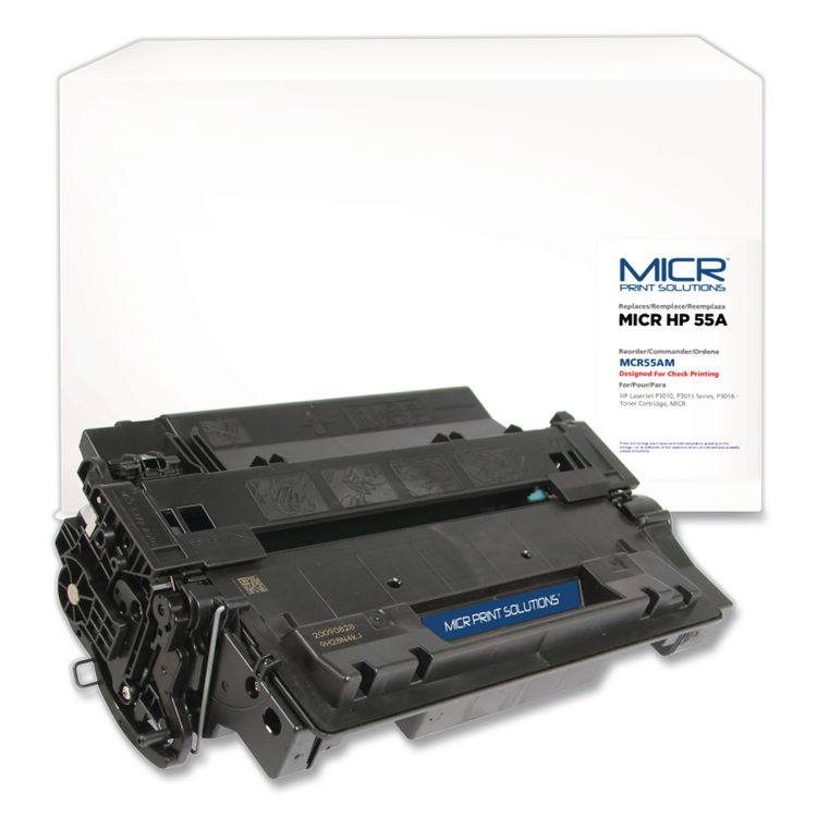 Compatible CE255A(M) (55AM) MICR Toner, 6,000 Page-Yield, Black