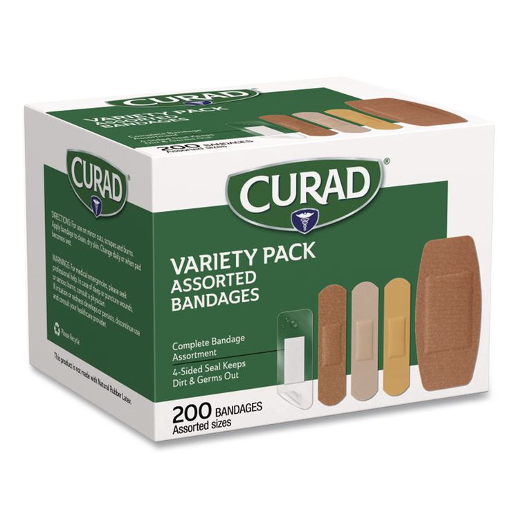 Variety Pack Assorted Bandages, 200/Box