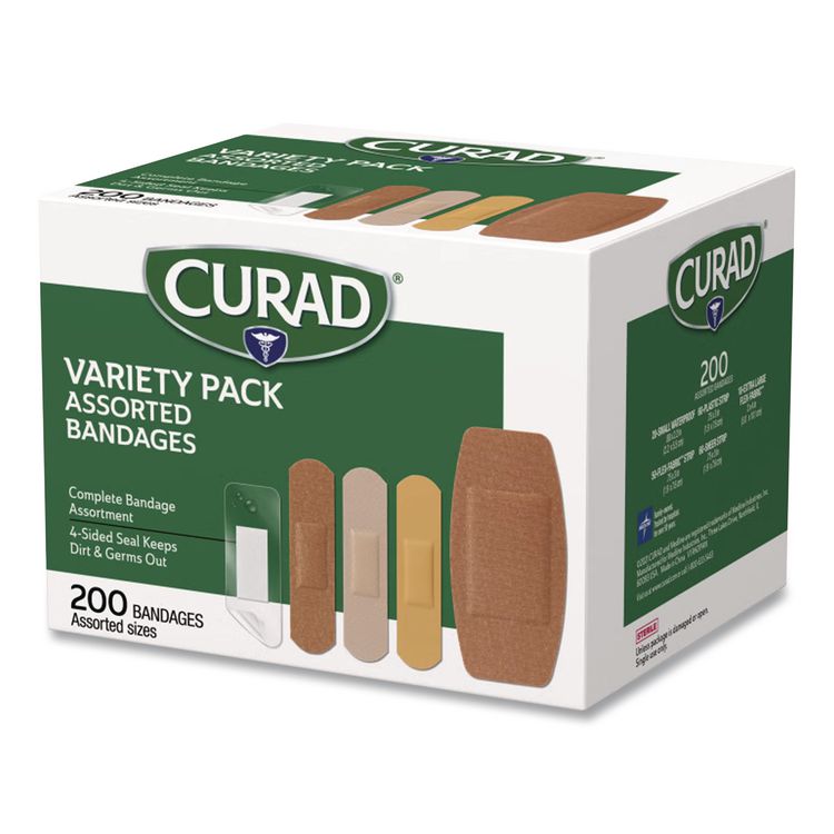 Variety Pack Assorted Bandages, 200/Box