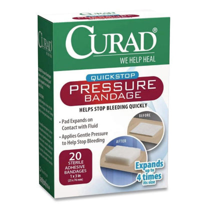 Pressure Adhesive Bandages, 2.75 x 1, 100/Box