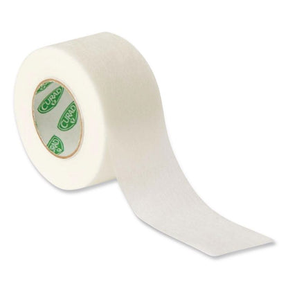Paper Adhesive Tape, Medium-Duty, 1" x 10 yds, White, 12/Pack