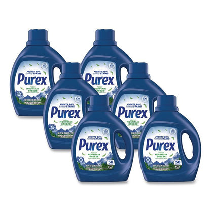 Mountain Breeze Liquid Laundry Detergent, 58 Loads, 66 oz Bottle, 6/Carton