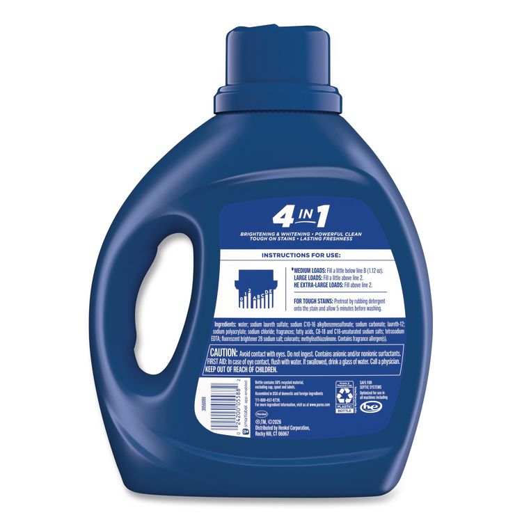 Mountain Breeze Liquid Laundry Detergent, 58 Loads, 66 oz Bottle, 6/Carton