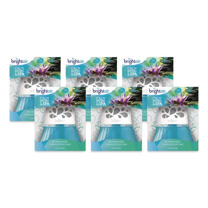 Scented Oil Air Freshener, Calm Waters and Spa, Blue, 2.5 oz, 6/Carton