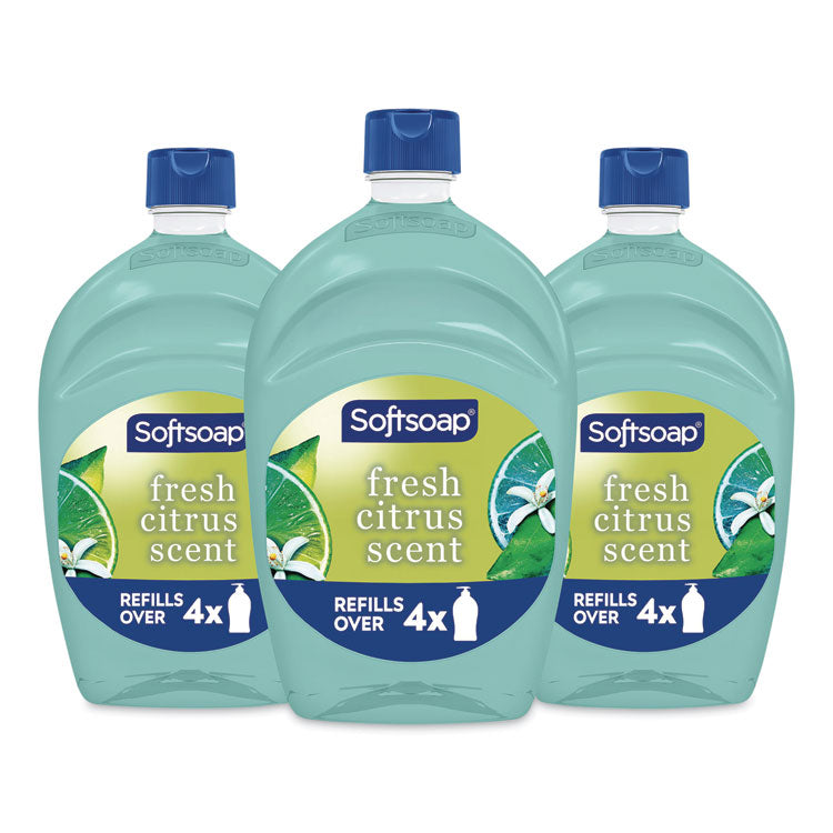 Antibacterial Liquid Hand Soap Refill, Fresh Scent, 50 oz, Green, 3/Carton