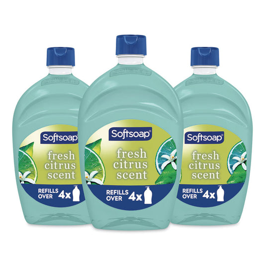 Antibacterial Liquid Hand Soap Refill, Fresh Scent, 50 oz, Green, 3/Carton