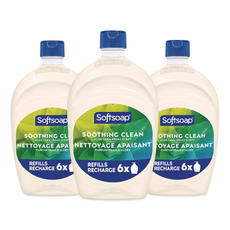 Moisturizing Hand Soap Refill with Aloe, Fresh Scent, 50 oz, 3/Carton