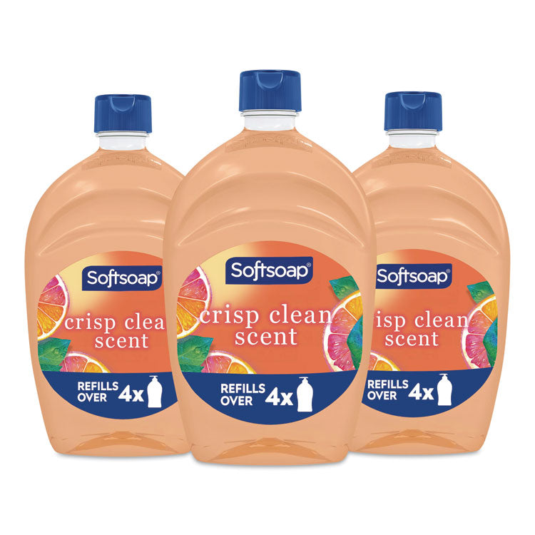 Antibacterial Liquid Hand Soap Refill, Fresh Scent, 50 oz, Orange, 3/Carton