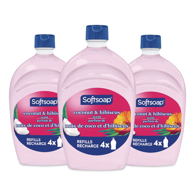 Liquid Hand Soap Refills, Coconut and Hibiscus Scent, 50 oz, 3/Carton