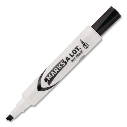 MARKS A LOT Desk-Style Dry Erase Marker Value Pack, Broad Chisel Tip, Black, 36/Pack