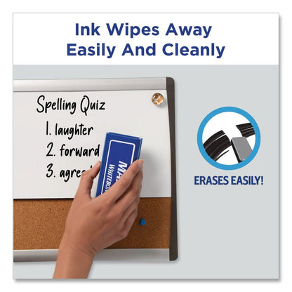 MARKS A LOT Desk-Style Dry Erase Marker Value Pack, Broad Chisel Tip, Black, 36/Pack