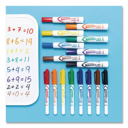 MARKS A LOT Desk-Style Dry Erase Marker Value Pack, Broad Chisel Tip, Black, 36/Pack