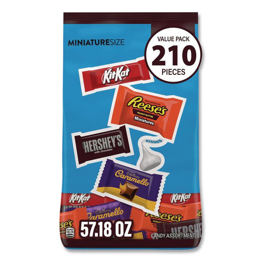 Assorted Minis Value Pack, Assorted Chocolates, 57.18 oz Bag, 210 Pieces