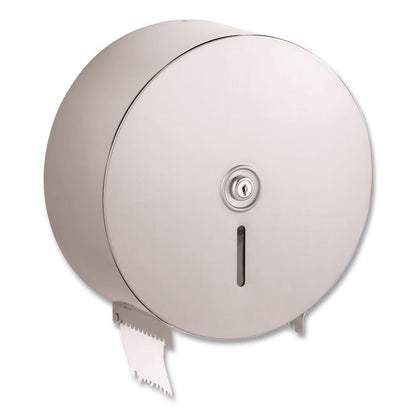 Single Roll Jumbo Toilet Tissue Dispenser, 10.66 x 4.5 x 10.63, Silver
