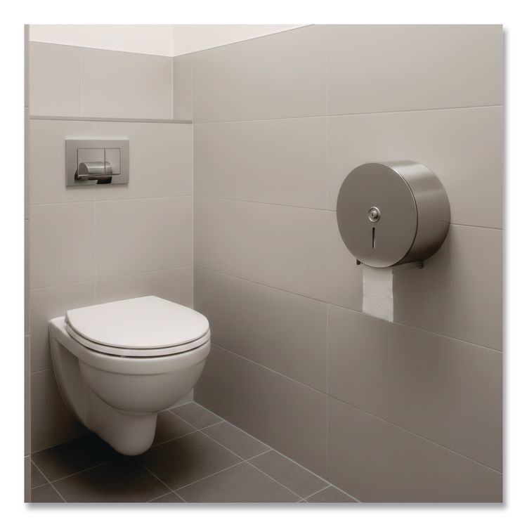 Single Roll Jumbo Toilet Tissue Dispenser, 10.66 x 4.5 x 10.63, Silver