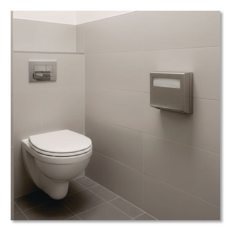 Stainless Steel Toilet Seat Cover Dispenser, ConturaSeries, 15.75 x 2.25 x 11.25, Satin Finish