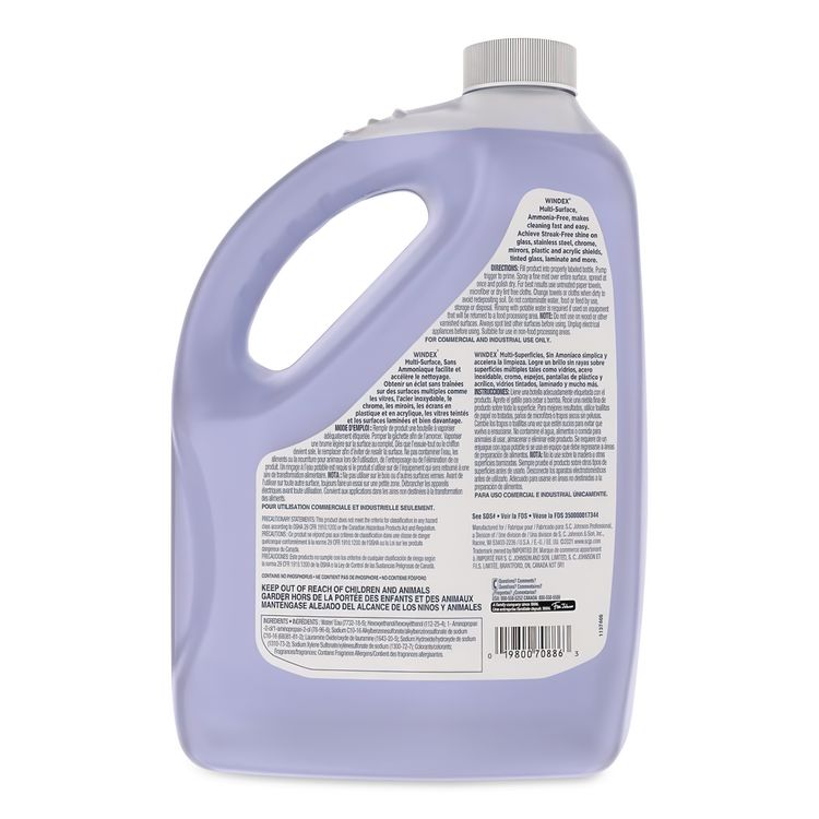 Non-Ammoniated Glass/Multi Surface Cleaner, 128 oz Bottle