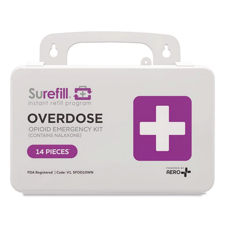 Opioid Overdose Kit, Plastic Case, 11 Pieces