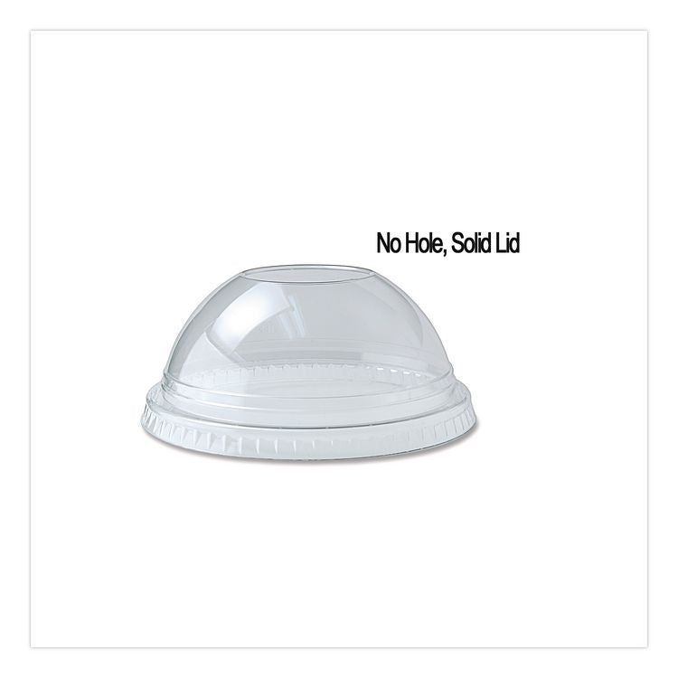Kal-Clear/Nexclear Drink Cup Lids, Dome Lid with No Hole, Fits 12 oz to 20 oz Cold Cups, Plastic, Clear, 1,000/Carton