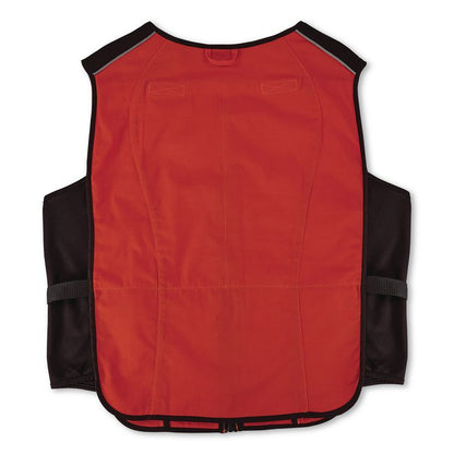 Chill-Its 6255 Lightweight Phase Change Cooling Vest, Cotton/Polyester, 2X-Large/3X-Large, Orange