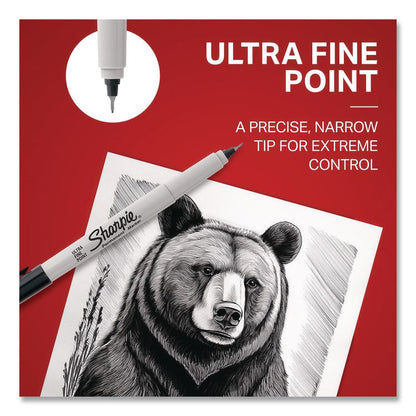 Ultra Fine Tip Permanent Marker, Ultra-Fine Bullet Tip, Black, 36/Pack