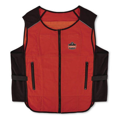 Chill-Its 6255 Lightweight Phase Change Cooling Vest, Cotton/Polyester, 2X-Large/3X-Large, Orange