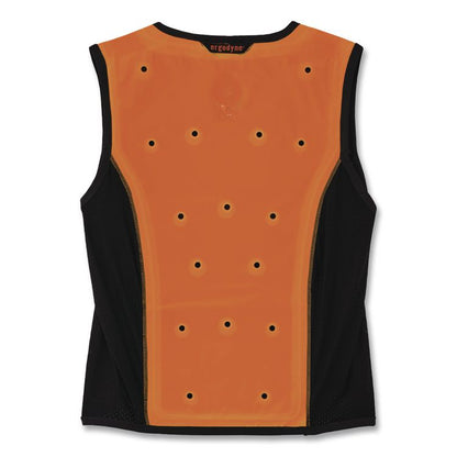 Chill-Its 6685 Premium Dry Evaporative Cooling Vest with Zipper, Polyester/Polyurethane, 3X-Large, Orange