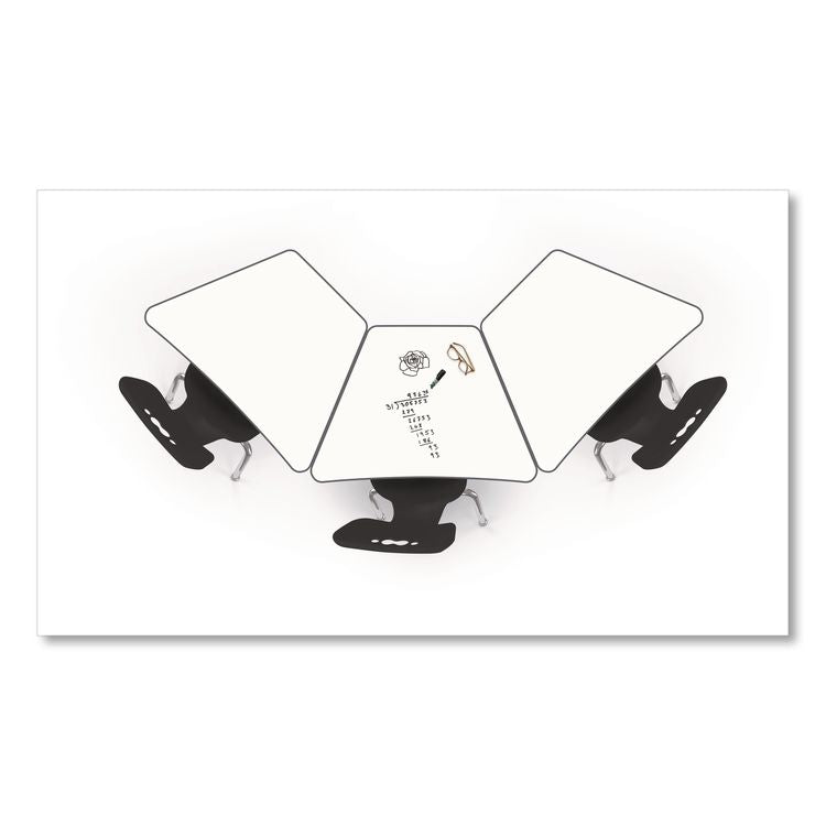 Hierarchy Beam Desk, 34.4" x 24" x 18" to 29", White Porcelain Steel with Platinum Legs,Ships in Two Boxes (Worksurface/Legs)